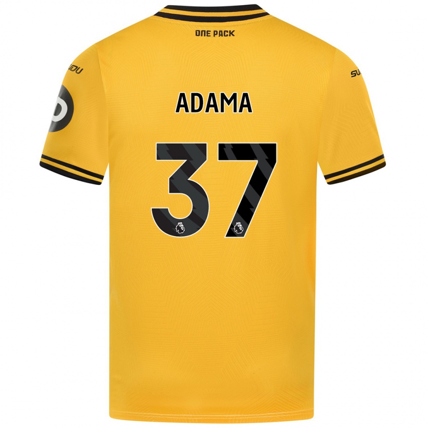 Kinder Adama Traore #37 Gelb Heimtrikot Trikot 2024/25 T-Shirt