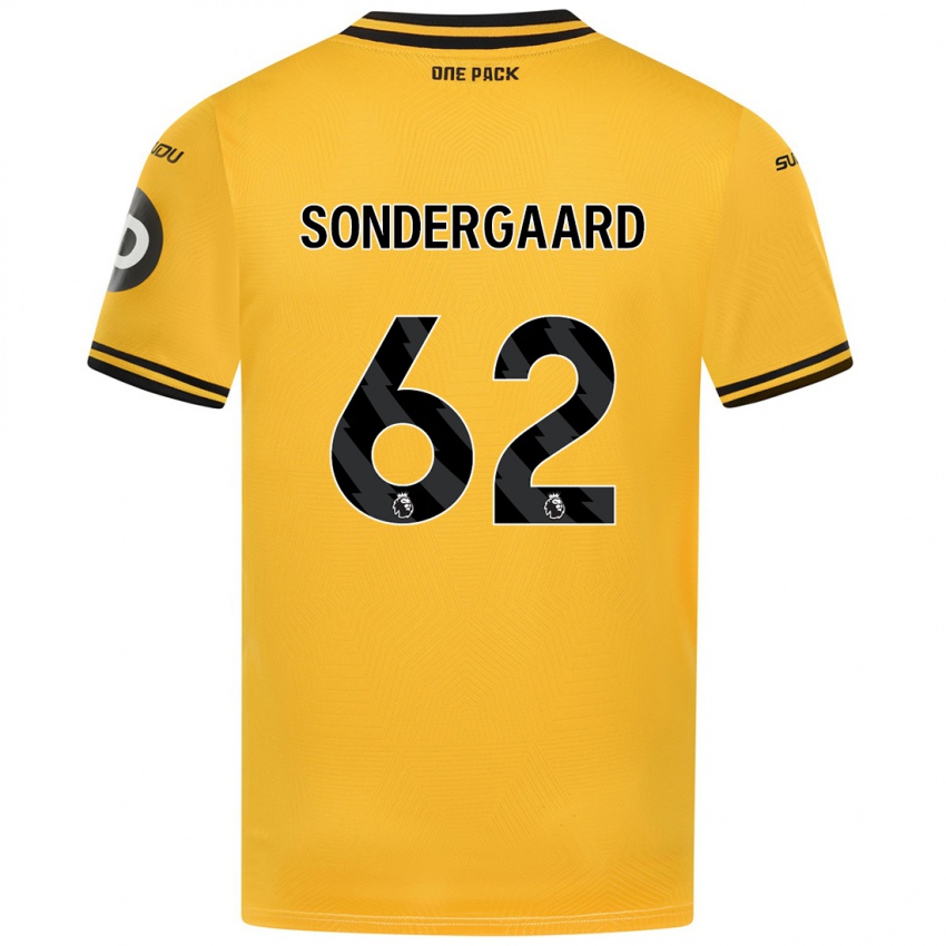 Kinder Andreas Sondergaard #62 Gelb Heimtrikot Trikot 2024/25 T-Shirt