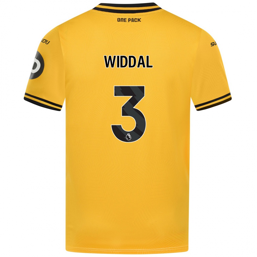 Kinder Natalie Widdal #3 Gelb Heimtrikot Trikot 2024/25 T-Shirt