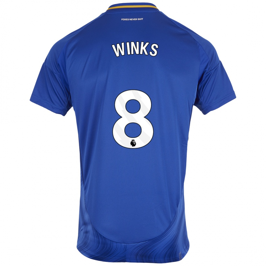 Kinder Harry Winks #8 Blau Weiß Heimtrikot Trikot 2024/25 T-Shirt