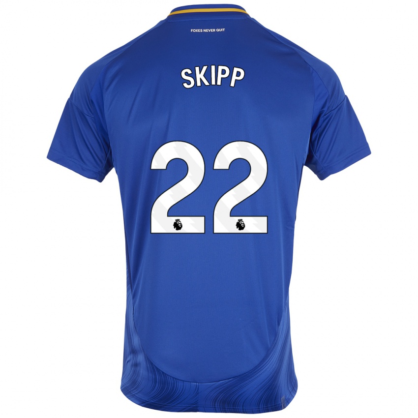 Kinder Oliver Skipp #22 Blau Weiß Heimtrikot Trikot 2024/25 T-Shirt