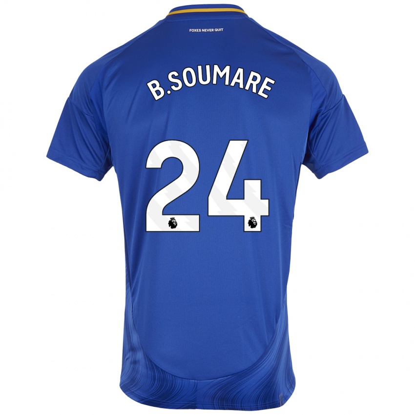 Kinder Boubakary Soumaré #24 Blau Weiß Heimtrikot Trikot 2024/25 T-Shirt