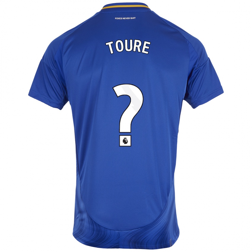 Kinder Yassine Toure #0 Blau Weiß Heimtrikot Trikot 2024/25 T-Shirt