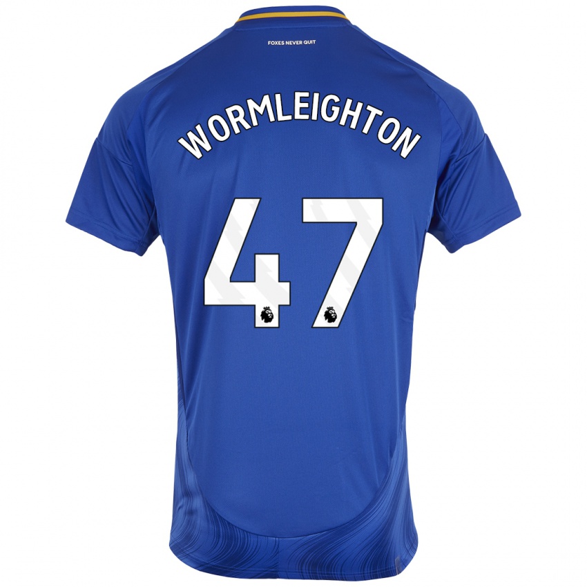 Kinder Joe Wormleighton #47 Blau Weiß Heimtrikot Trikot 2024/25 T-Shirt