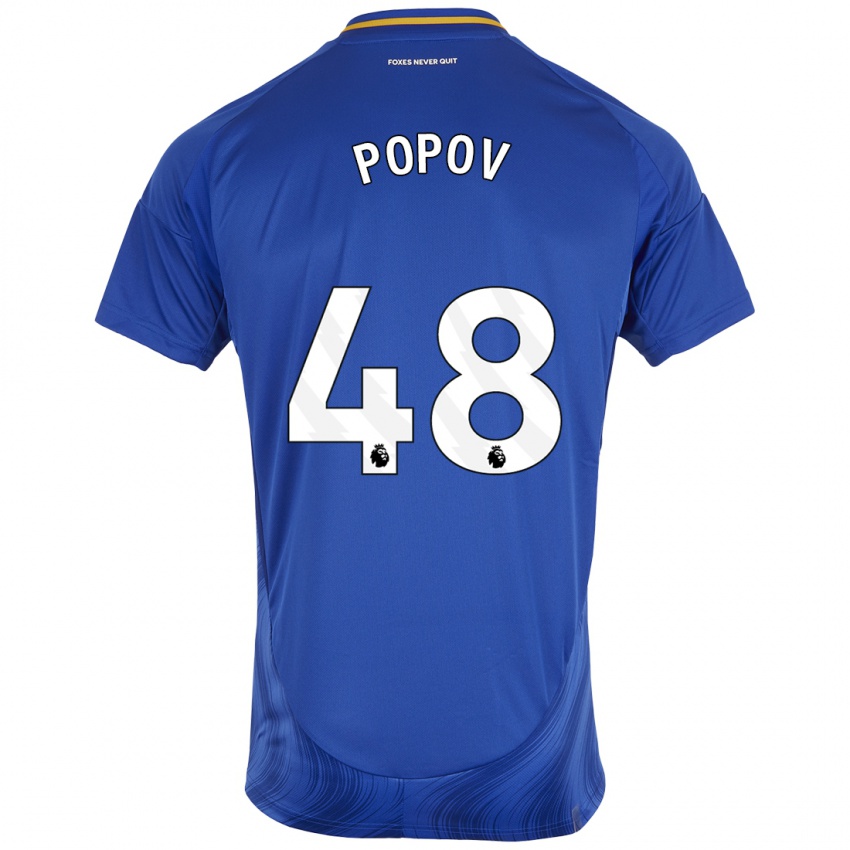 Kinder Chris Popov #48 Blau Weiß Heimtrikot Trikot 2024/25 T-Shirt