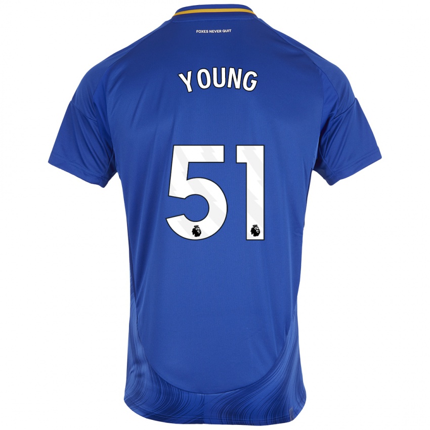 Kinder Brad Young #51 Blau Weiß Heimtrikot Trikot 2024/25 T-Shirt