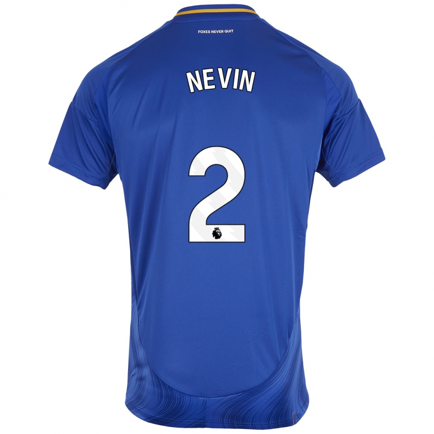 Kinder Courtney Nevin #2 Blau Weiß Heimtrikot Trikot 2024/25 T-Shirt