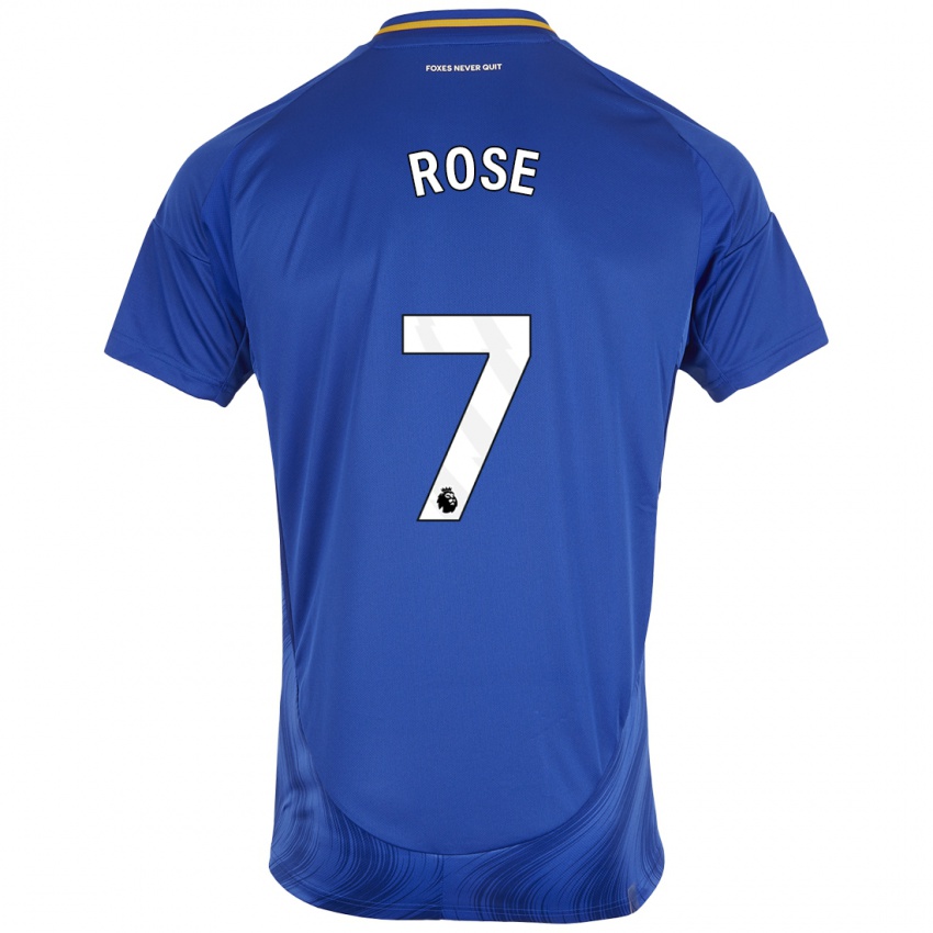 Kinder Deanne Rose #7 Blau Weiß Heimtrikot Trikot 2024/25 T-Shirt