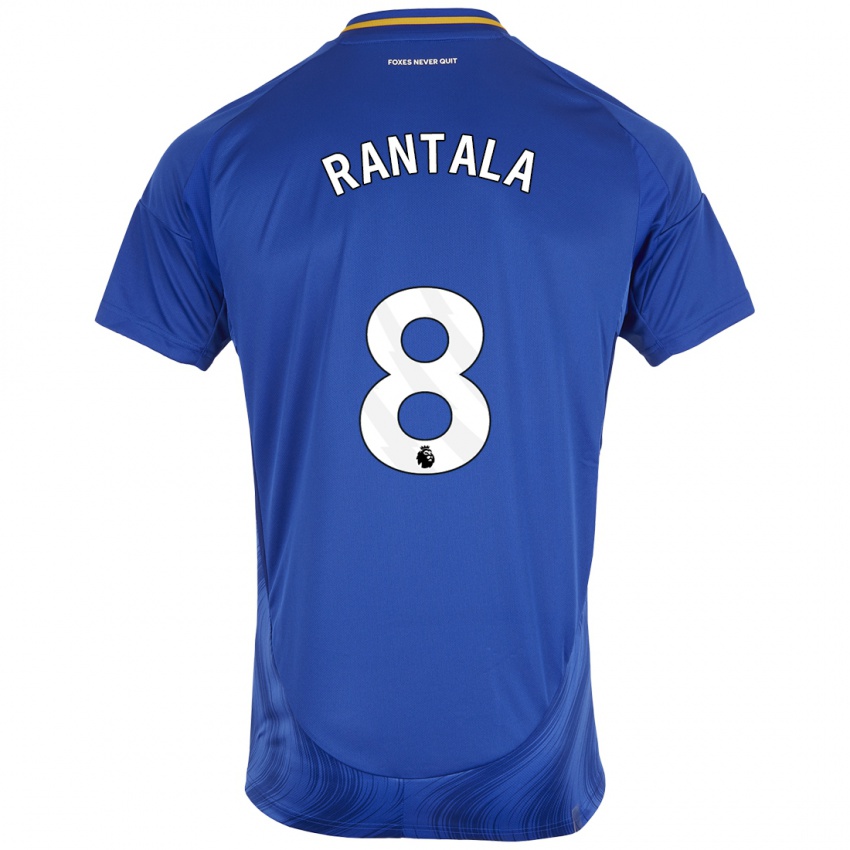 Kinder Jutta Rantala #8 Blau Weiß Heimtrikot Trikot 2024/25 T-Shirt