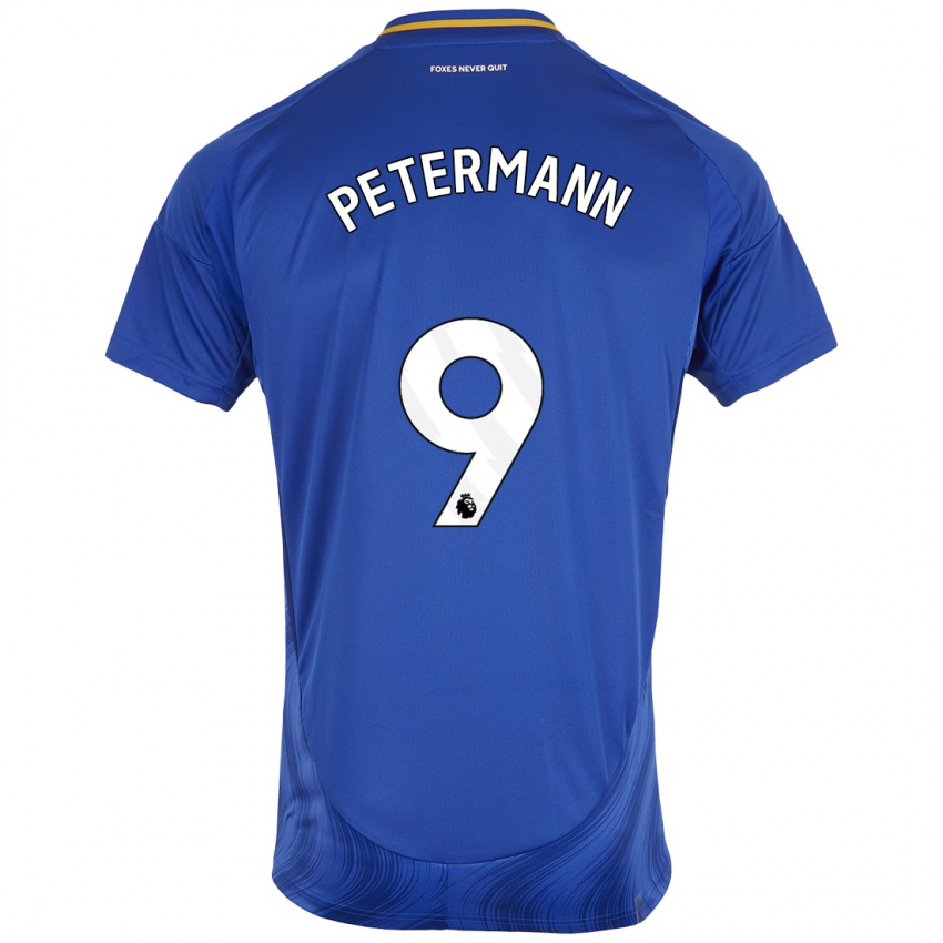 Kinder Lena Petermann #9 Blau Weiß Heimtrikot Trikot 2024/25 T-Shirt