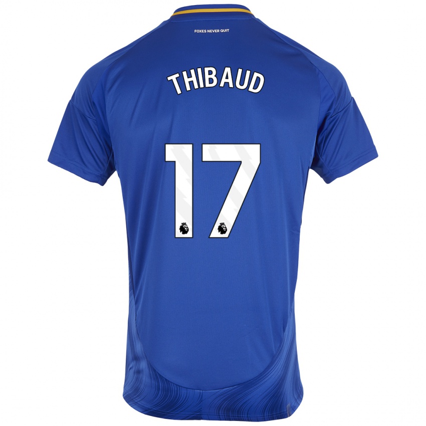 Kinder Julie Thibaud #17 Blau Weiß Heimtrikot Trikot 2024/25 T-Shirt