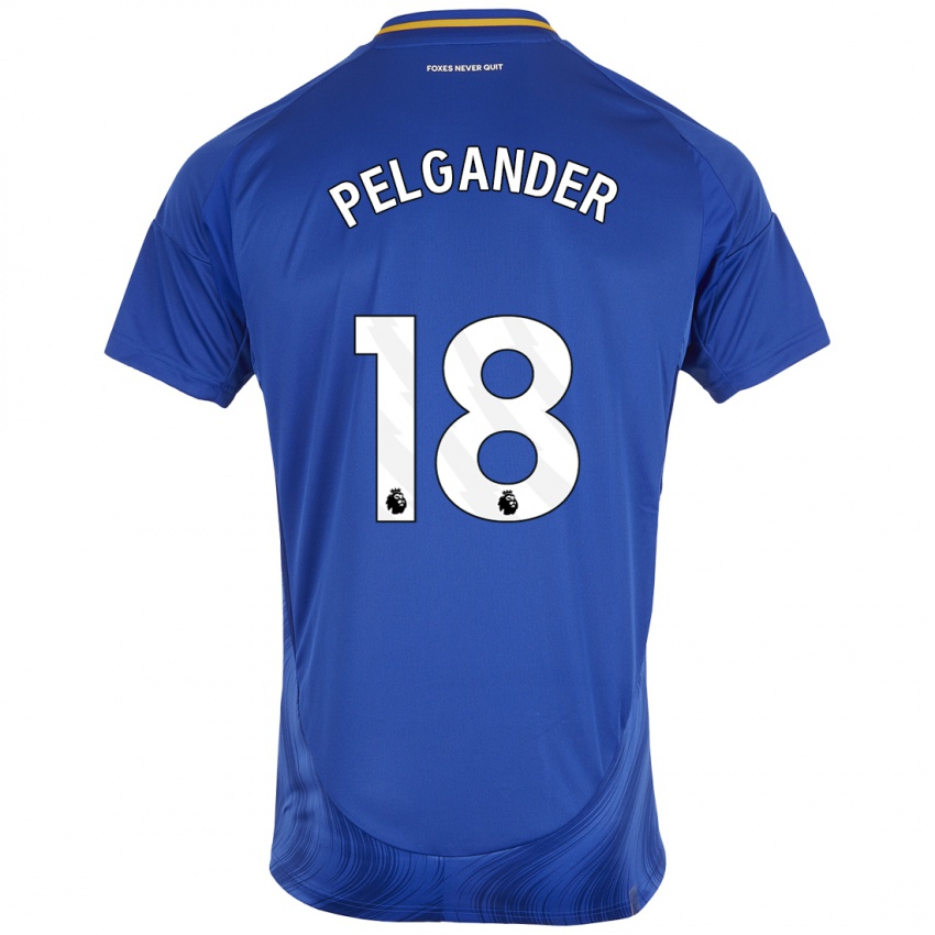 Kinder Emilia Pelgander #18 Blau Weiß Heimtrikot Trikot 2024/25 T-Shirt