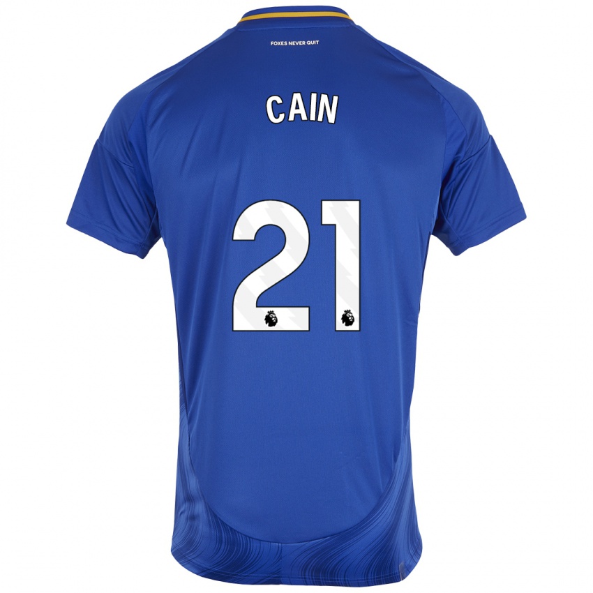 Kinder Hannah Cain #21 Blau Weiß Heimtrikot Trikot 2024/25 T-Shirt