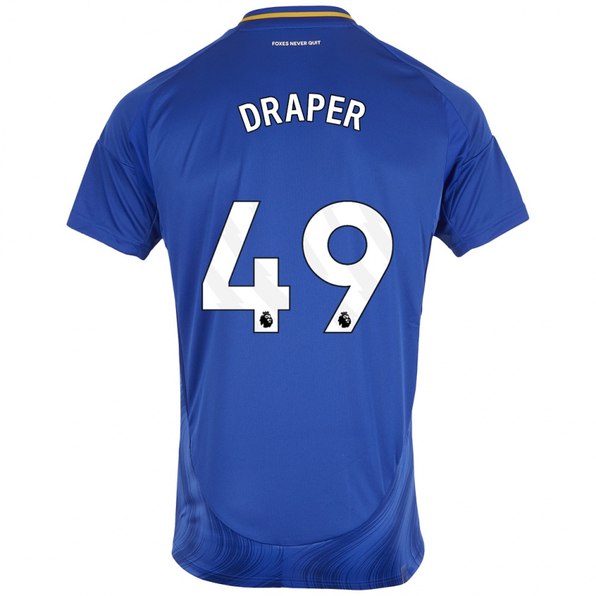 Kinder Denny Draper #49 Blau Weiß Heimtrikot Trikot 2024/25 T-Shirt