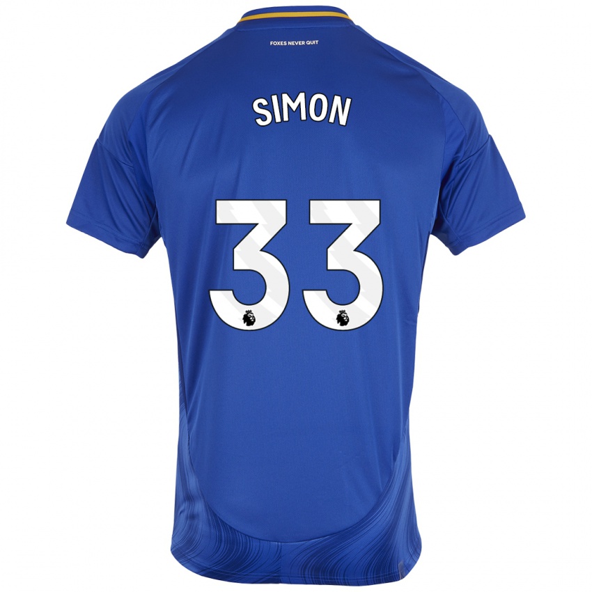 Kinder Erin Simon #33 Blau Weiß Heimtrikot Trikot 2024/25 T-Shirt