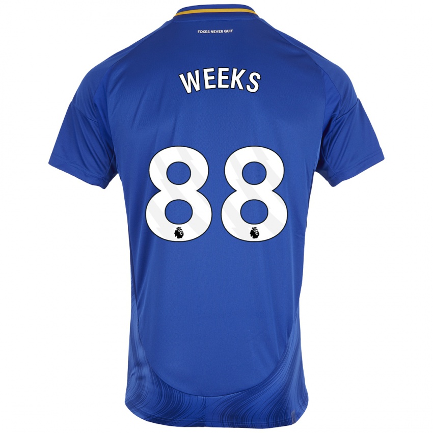 Kinder Tyler Weeks #88 Blau Weiß Heimtrikot Trikot 2024/25 T-Shirt