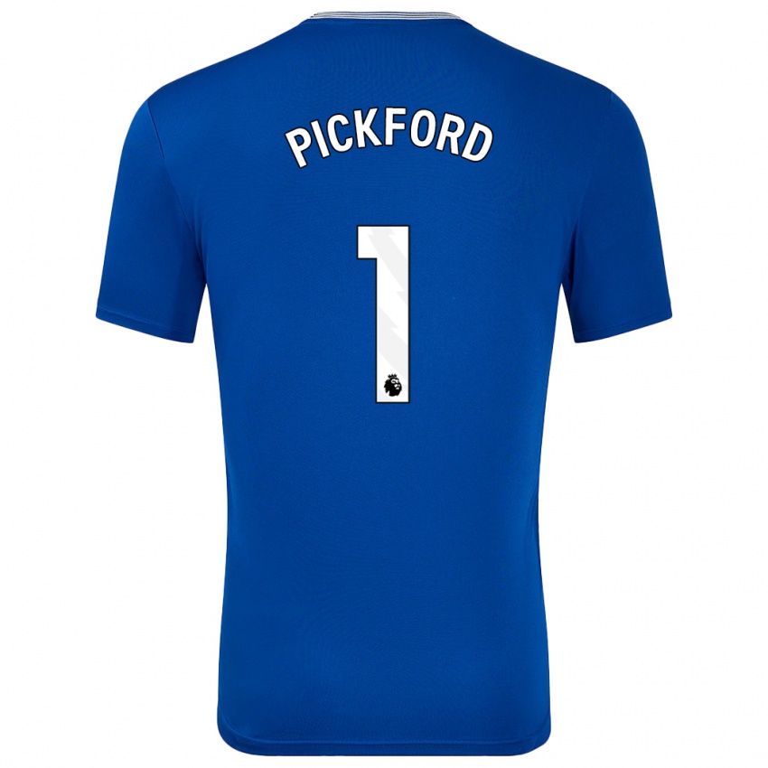 Kinder Pickford #1 Blau Mit Heimtrikot Trikot 2024/25 T-Shirt