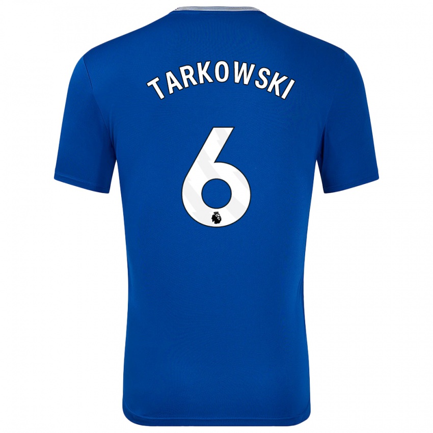 Kinder James Tarkowski #6 Blau Mit Heimtrikot Trikot 2024/25 T-Shirt