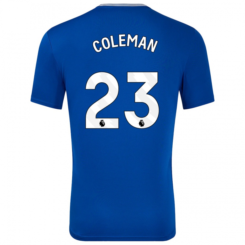 Kinder Seamus Coleman #23 Blau Mit Heimtrikot Trikot 2024/25 T-Shirt