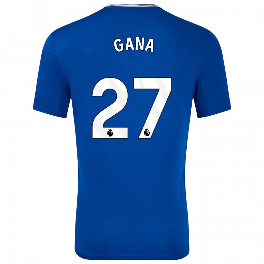 Kinder Idrissa Gueye #27 Blau Mit Heimtrikot Trikot 2024/25 T-Shirt