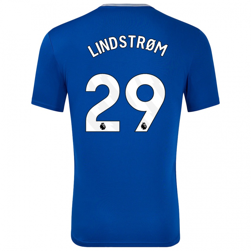 Kinder Jesper Lindstrøm #29 Blau Mit Heimtrikot Trikot 2024/25 T-Shirt