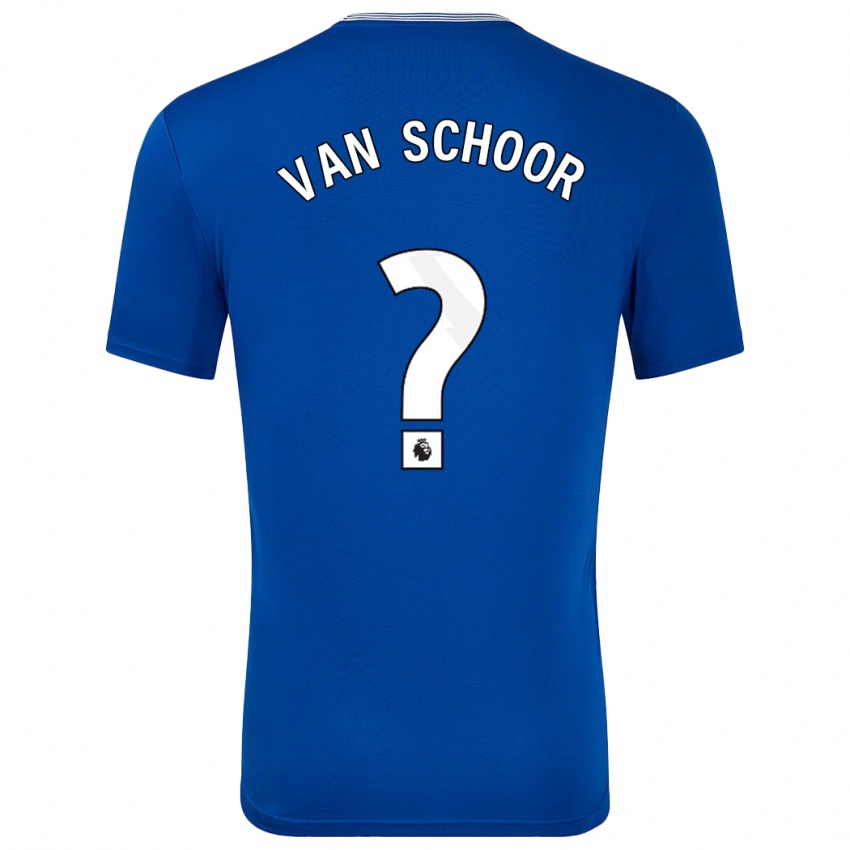 Kinder Joshua Van Schoor #0 Blau Mit Heimtrikot Trikot 2024/25 T-Shirt