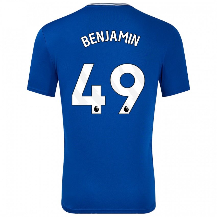 Kinder Omari Benjamin #49 Blau Mit Heimtrikot Trikot 2024/25 T-Shirt