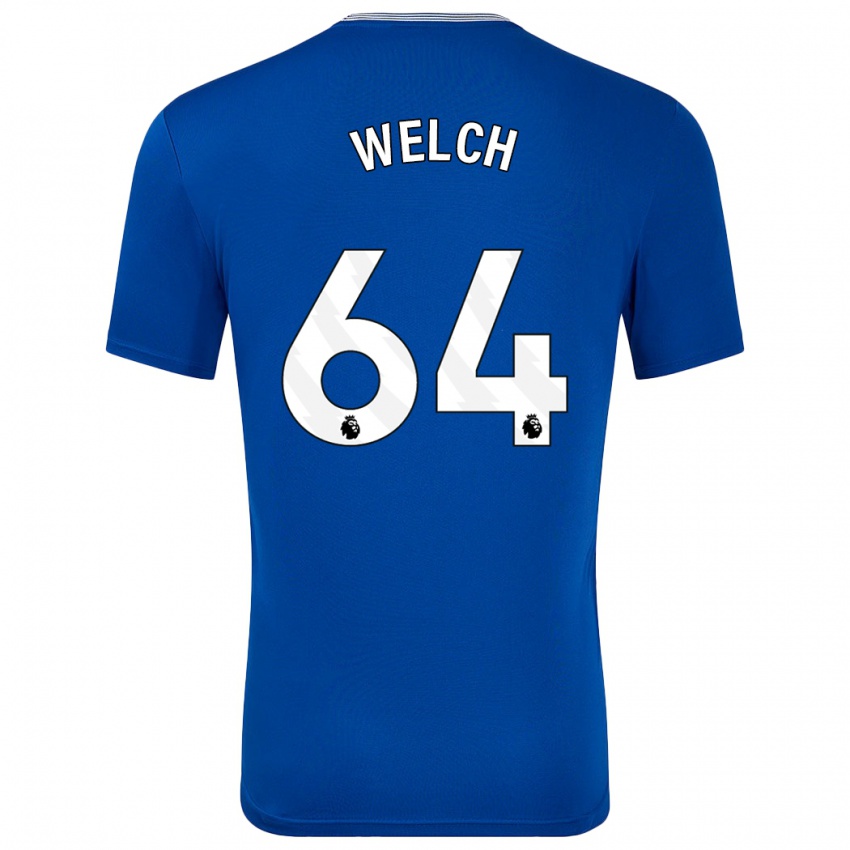 Kinder Reece Welch #64 Blau Mit Heimtrikot Trikot 2024/25 T-Shirt