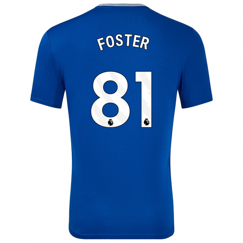 Kinder Harvey Foster #81 Blau Mit Heimtrikot Trikot 2024/25 T-Shirt