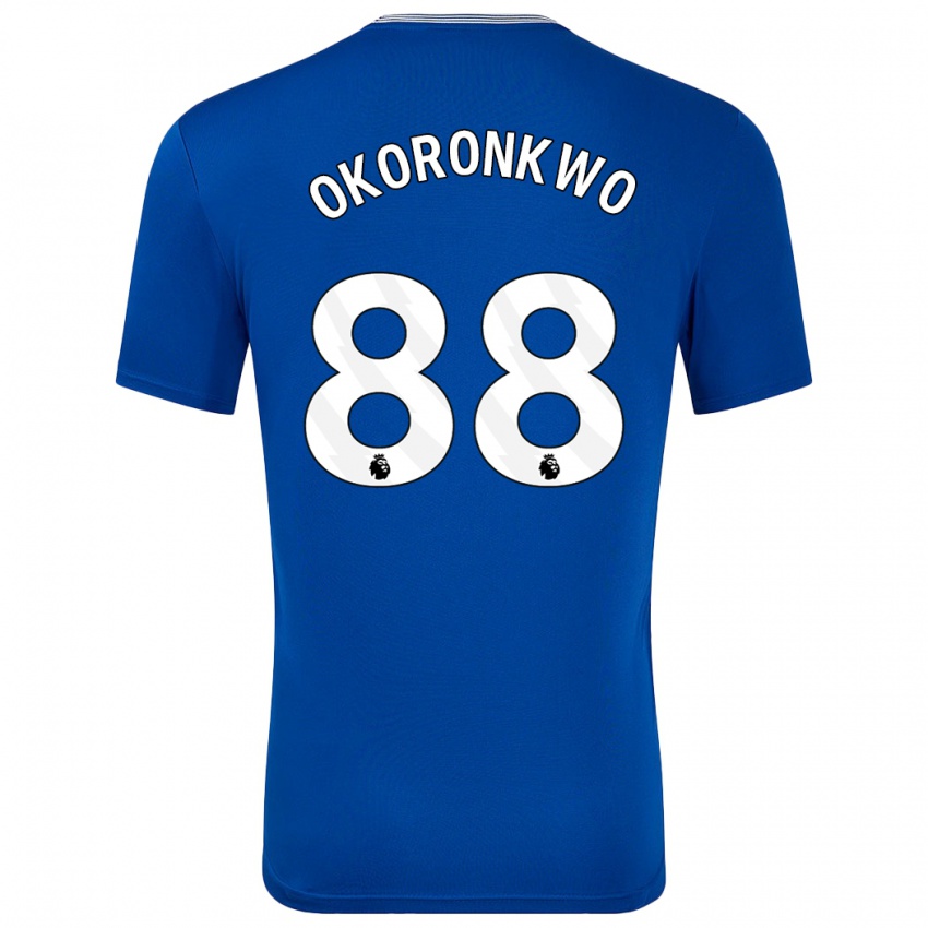 Kinder Francis Okoronkwo #88 Blau Mit Heimtrikot Trikot 2024/25 T-Shirt