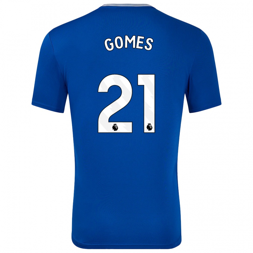 Kinder André Gomes #21 Blau Mit Heimtrikot Trikot 2024/25 T-Shirt