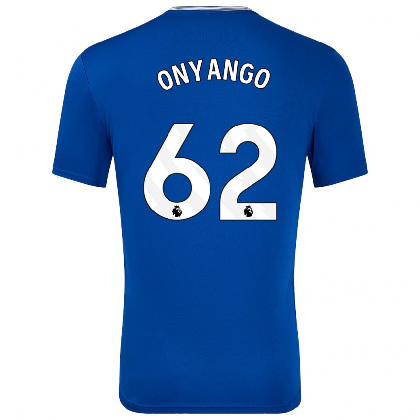 Kinder Tyler Onyango #62 Blau Mit Heimtrikot Trikot 2024/25 T-Shirt