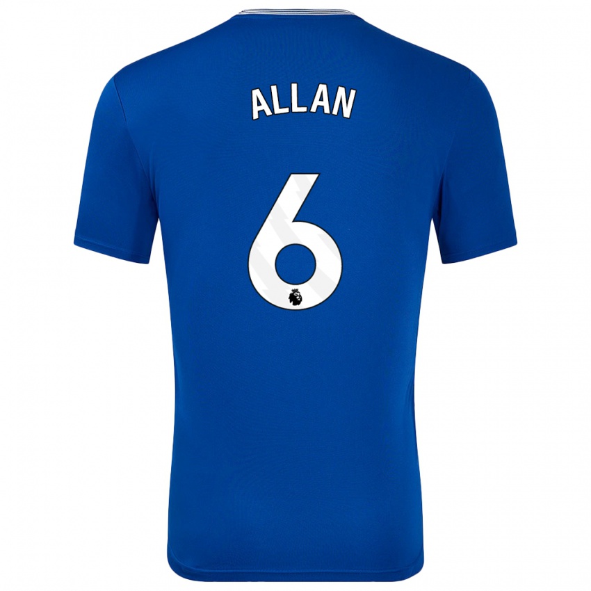 Kinder Allan #6 Blau Mit Heimtrikot Trikot 2024/25 T-Shirt