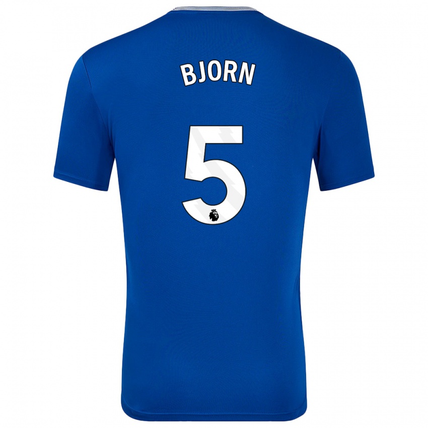 Kinder Nathalie Bjorn #5 Blau Mit Heimtrikot Trikot 2024/25 T-Shirt