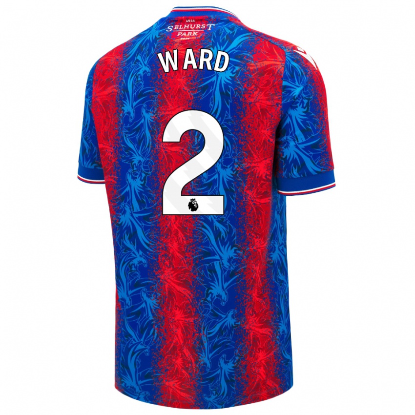 Kinder Joel Ward #2 Rot Blauen Streifen Heimtrikot Trikot 2024/25 T-Shirt