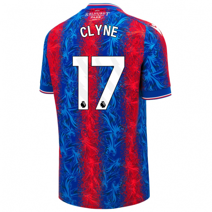 Kinder Nathaniel Clyne #17 Rot Blauen Streifen Heimtrikot Trikot 2024/25 T-Shirt