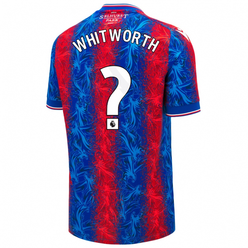 Kinder Harry Whitworth #0 Rot Blauen Streifen Heimtrikot Trikot 2024/25 T-Shirt