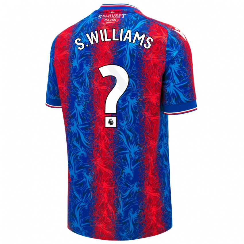 Kinder Seb Williams #0 Rot Blauen Streifen Heimtrikot Trikot 2024/25 T-Shirt