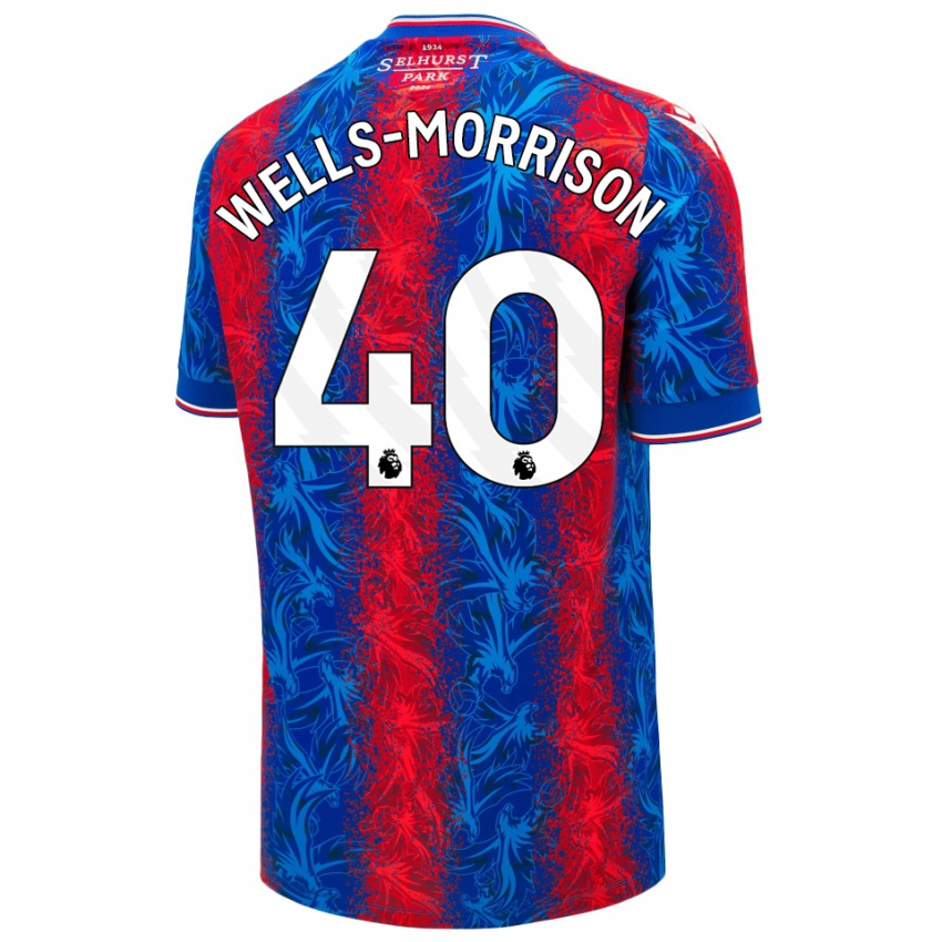 Kinder Jack Wells-Morrison #40 Rot Blauen Streifen Heimtrikot Trikot 2024/25 T-Shirt