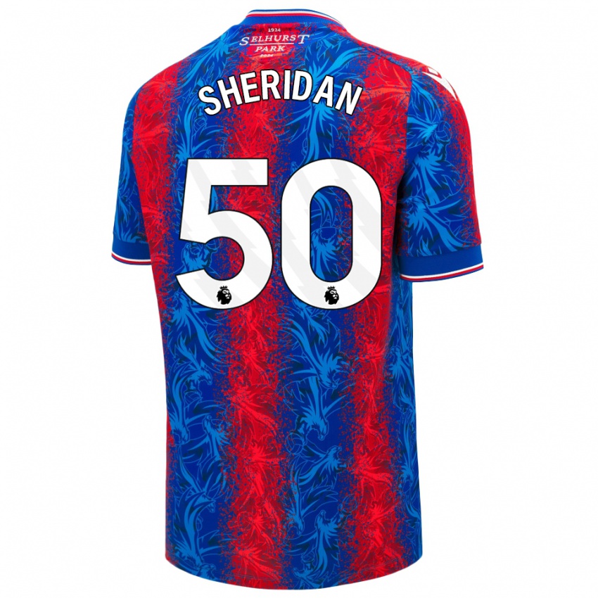 Kinder Joe Sheridan #50 Rot Blauen Streifen Heimtrikot Trikot 2024/25 T-Shirt