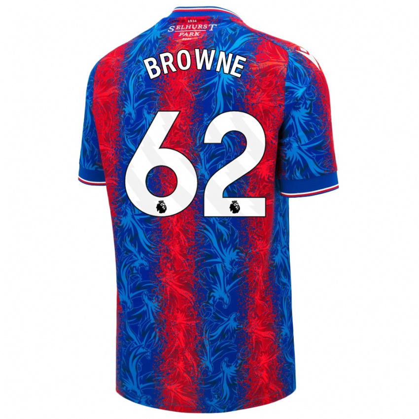 Kinder Luke Browne #62 Rot Blauen Streifen Heimtrikot Trikot 2024/25 T-Shirt