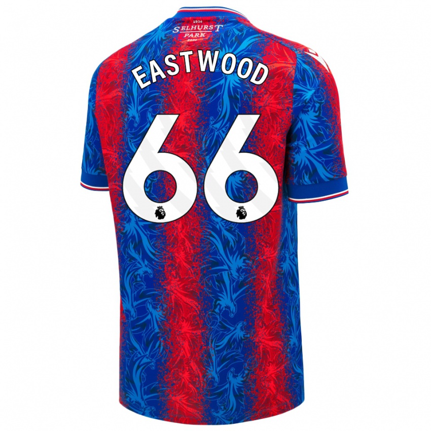 Kinder Billy Eastwood #66 Rot Blauen Streifen Heimtrikot Trikot 2024/25 T-Shirt