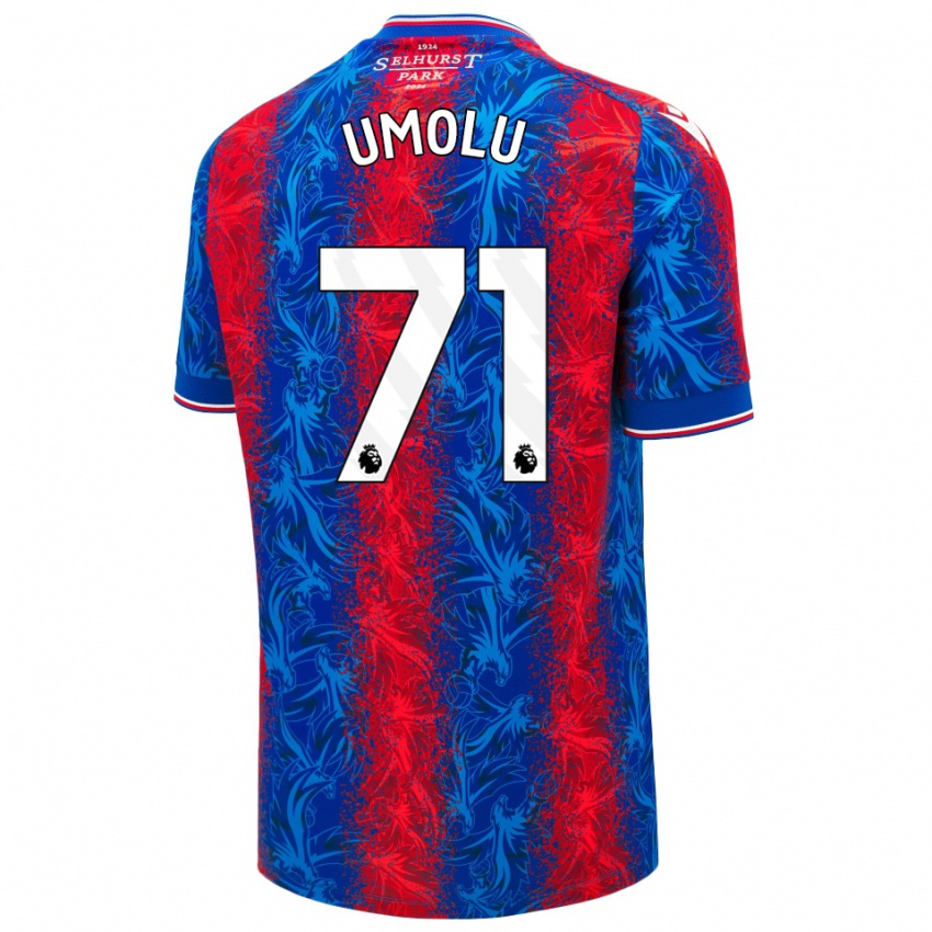 Kinder Jemiah Umolu #71 Rot Blauen Streifen Heimtrikot Trikot 2024/25 T-Shirt