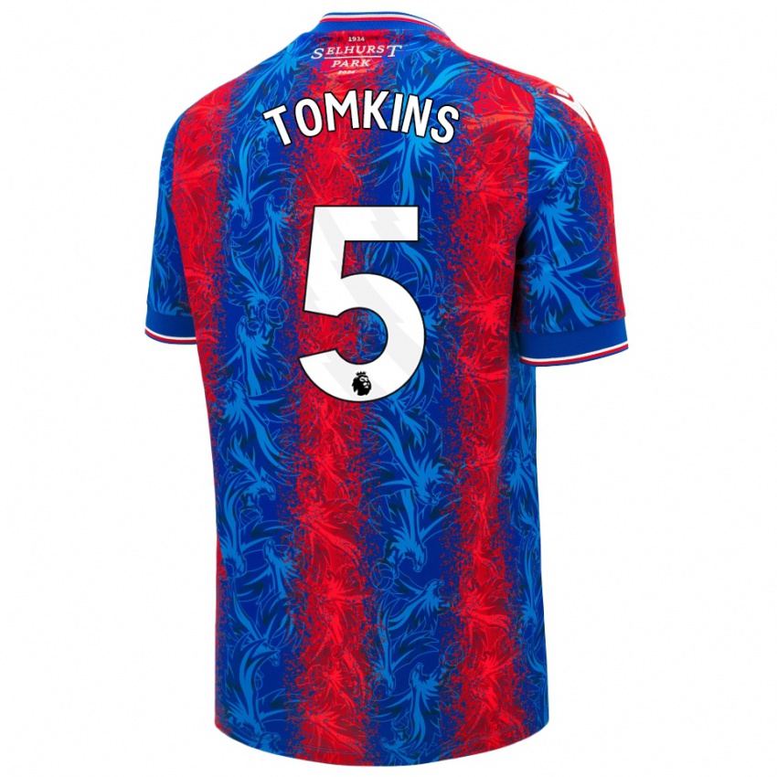 Kinder James Tomkins #5 Rot Blauen Streifen Heimtrikot Trikot 2024/25 T-Shirt