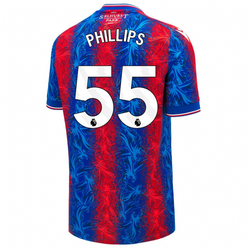 Kinder Killian Phillips #55 Rot Blauen Streifen Heimtrikot Trikot 2024/25 T-Shirt