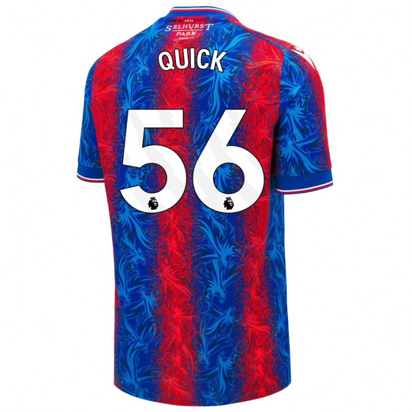 Kinder Daniel Quick #56 Rot Blauen Streifen Heimtrikot Trikot 2024/25 T-Shirt