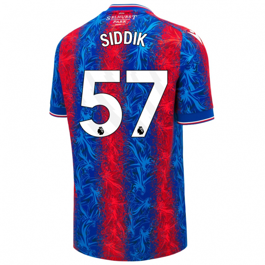 Kinder Cardo Siddik #57 Rot Blauen Streifen Heimtrikot Trikot 2024/25 T-Shirt