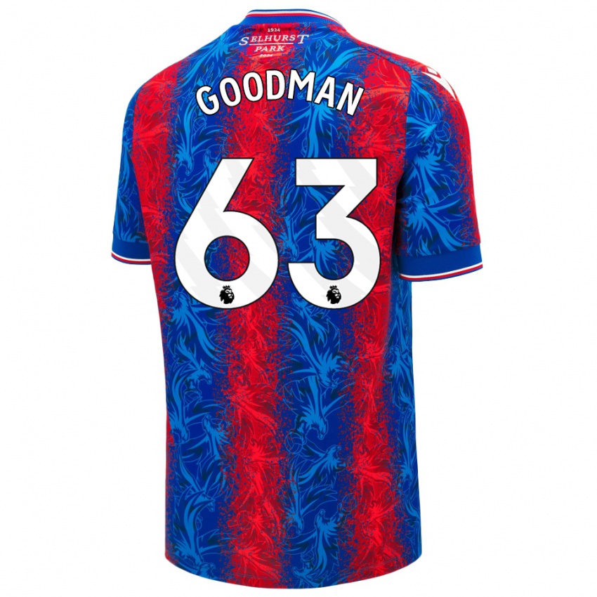 Kinder Owen Goodman #63 Rot Blauen Streifen Heimtrikot Trikot 2024/25 T-Shirt