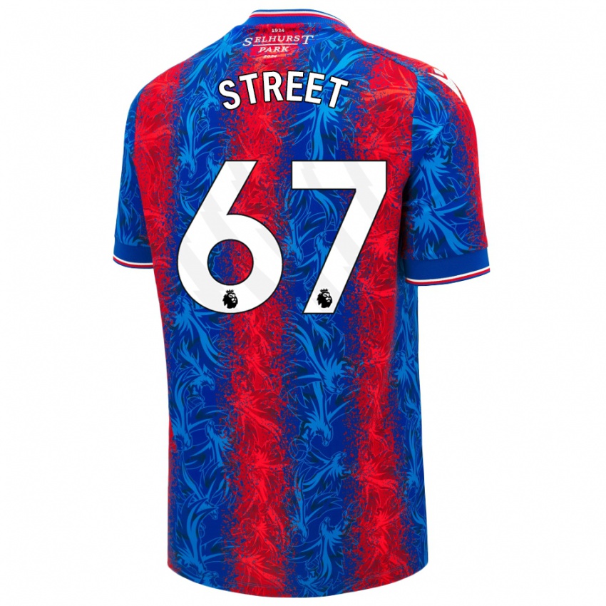 Kinder Rob Street #67 Rot Blauen Streifen Heimtrikot Trikot 2024/25 T-Shirt