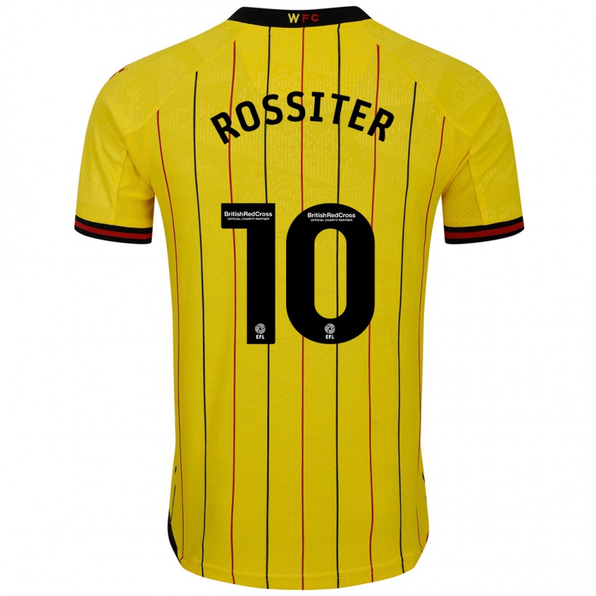 Kinder Annie Rossiter #10 Gelb Schwarz Heimtrikot Trikot 2024/25 T-Shirt